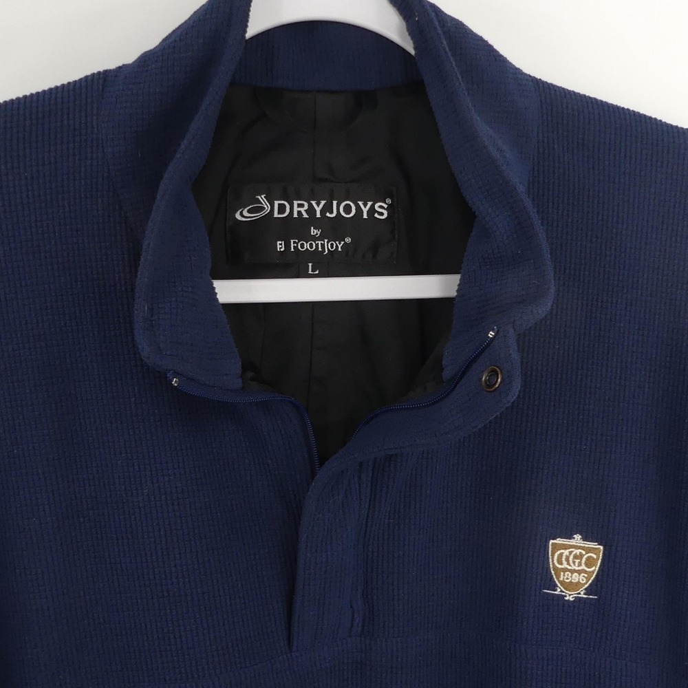 DryJoys by Footjoy Men's Large Dark Blue Golf Pullover Lined Fleece Jacket‎